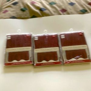 Valances (3); beautiful deep burgundy; Taffeta fabric